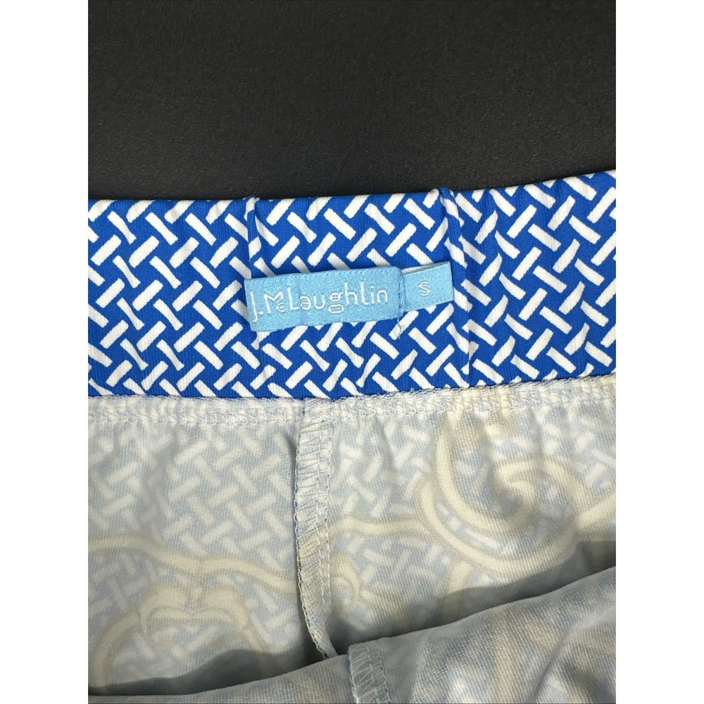 J. Mclaughlin Skort Skirt Size Small Blue Cloud Geo Golf Travel Catalina Cloth - Picture 3 of 8